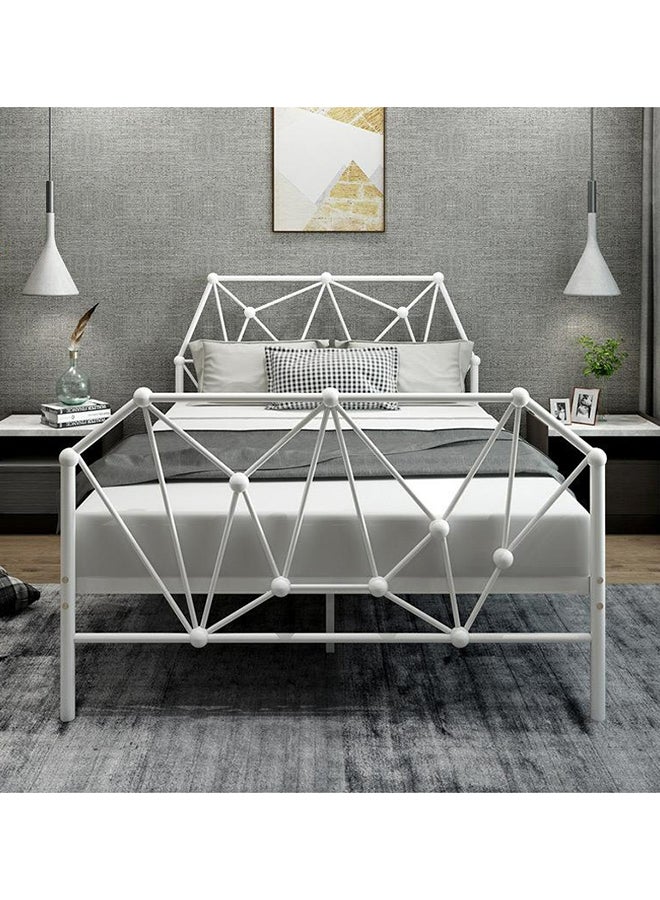 alsaada home Modern iron bed - size 190×120 cm - white. - Image 5