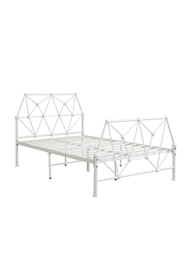 alsaada home Modern iron bed - size 190×120 cm - white. - Image 2