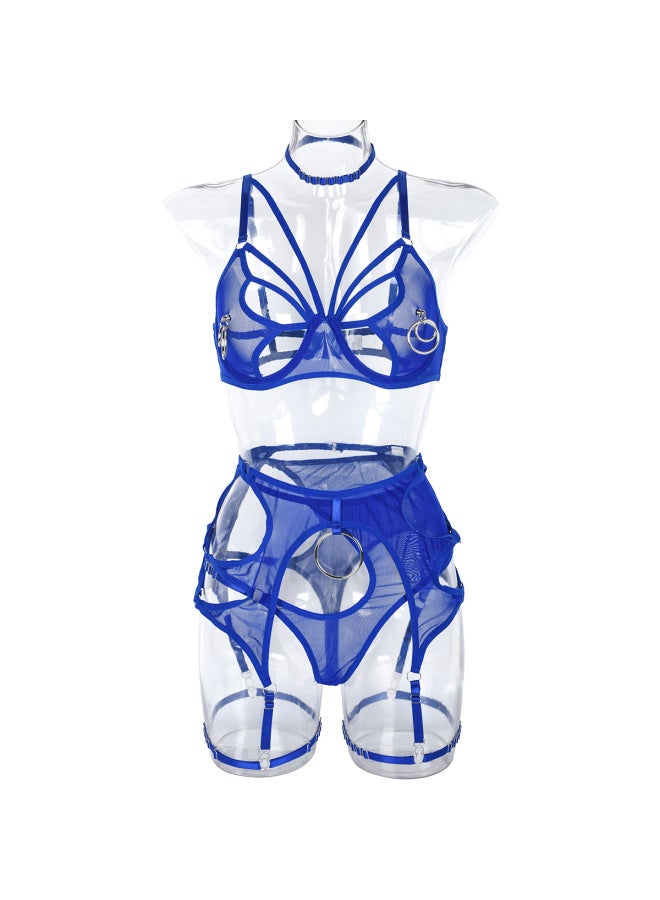 European And American Underwear 6-piece Set  Large Circle Metal Accessories With Neck And Leg Ring