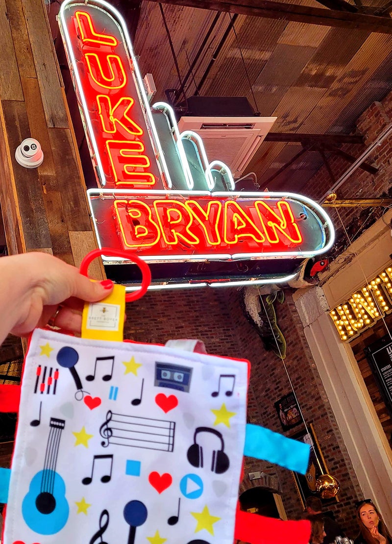 The Learning Lovey Baby Jack & Co 8x8' Music Lovey Tag Toys - Crinkle Toys for Baby - Soft & Safe - Learn Shapes & Colors - Ideal Baby Toy - BPA Free w/Stroller Clip - Image 4