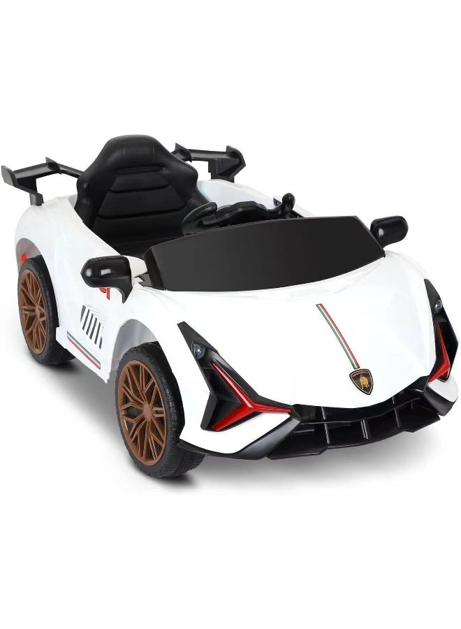 RBW kids Ride on Car, Model 15801, White with powerful battery, one button start, power display and USB socket