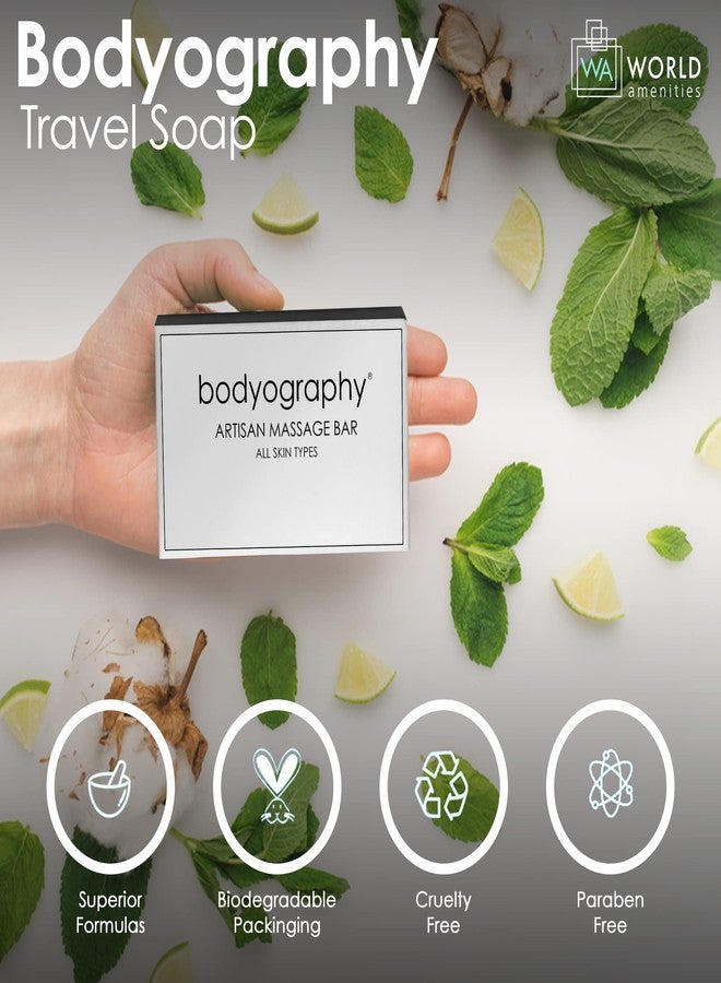World Amenities - Bodyography Blanc- Bulk Artisan Massage Bar | 50 Count, 1.8 oz | Vanilla White Tea, Mini Travel Size Toiletries (100% Recyclable| Individually Boxed Hotel Amenities. - Image 2