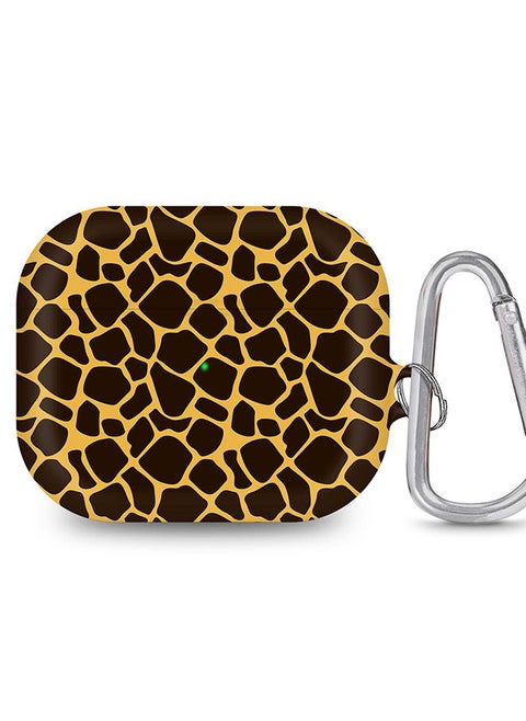 StylePods Case for Airpods 3rd Gen Case With Anti-Lost Keychain - Giraffe Skin Print
