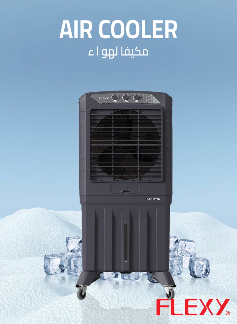 Flexy FLEXY® 125L Desert Air Cooler | Quadra Flow Tech, Honeycomb Pads, 230W Power, 6000 m³/hr Airflow, Heavy-Duty Build, Cooling Efficiency 65%, 2-Year Warranty, Made in India  - Image 2
