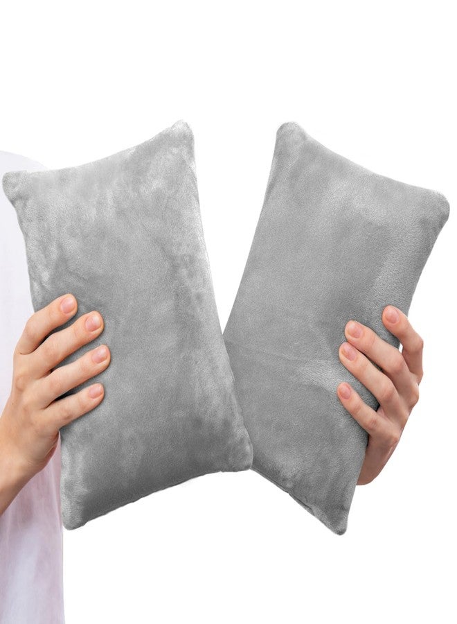 1 MIDDLE ONE 2 Pack Small Pillow, Memory Foam Mini Pillow 11 X 7 Inches for Travel, Sleeping, Nap and Neck, Knee, Lumbar Support, Tiny Cushion for Pet, Dogs (Grey) - Image 1