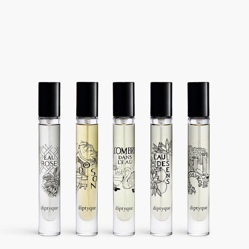 Diptyque رذاذ عطر دبتك أو دو تواليت للسفر 0.25 أونصة سائلة (عبوة من 5) للرجال والنساء - Image 3