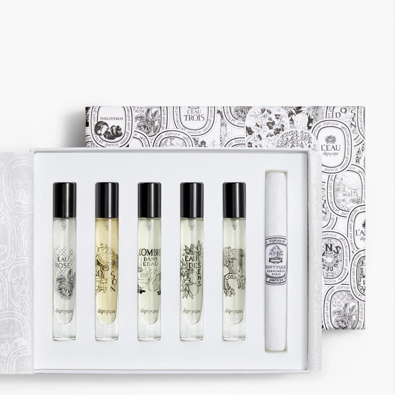 Diptyque رذاذ عطر دبتك أو دو تواليت للسفر 0.25 أونصة سائلة (عبوة من 5) للرجال والنساء - Image 1