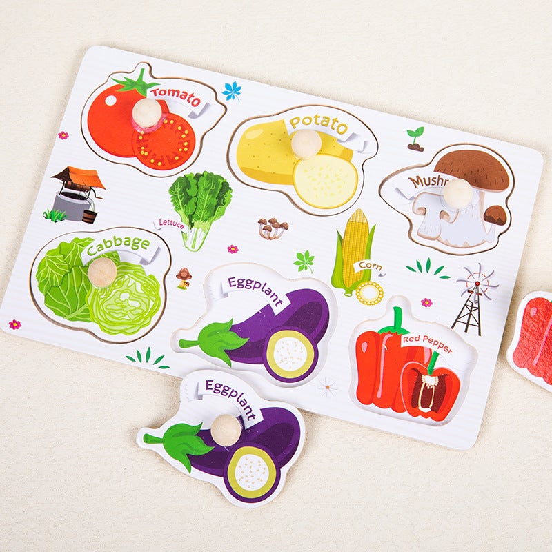 Wooden Nail Baby Animal Digital Hand Grip Board Wooden Children'S Three-Dimensional Puzzle Puzzle Toy Yiwu Toy - Image 5