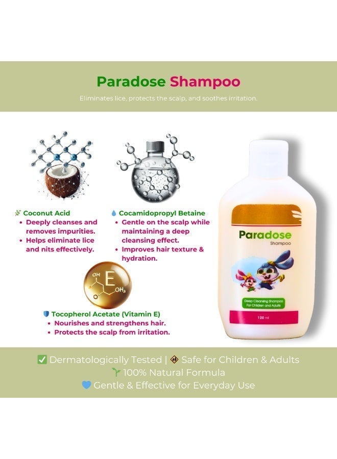 يو بى ام شامبو بارادوس لعلاج القمل للأطفال والكبار 120 مل - Image 5