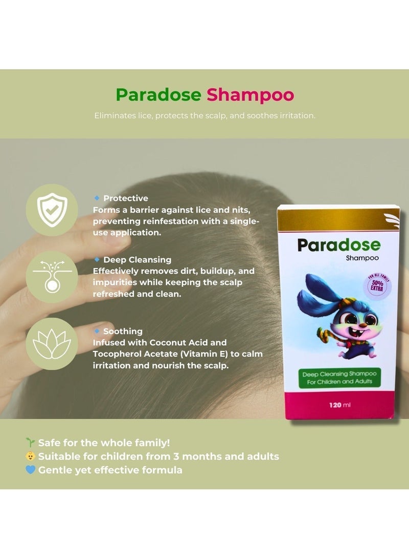 يو بى ام شامبو بارادوس لعلاج القمل للأطفال والكبار 120 مل - Image 4