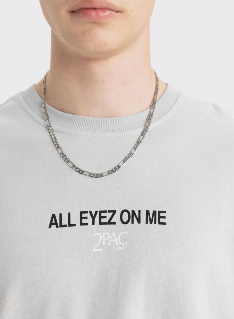 DeFacto Loose Fit Tupac Shakur Licensed Crew Neck Printed - Image 3