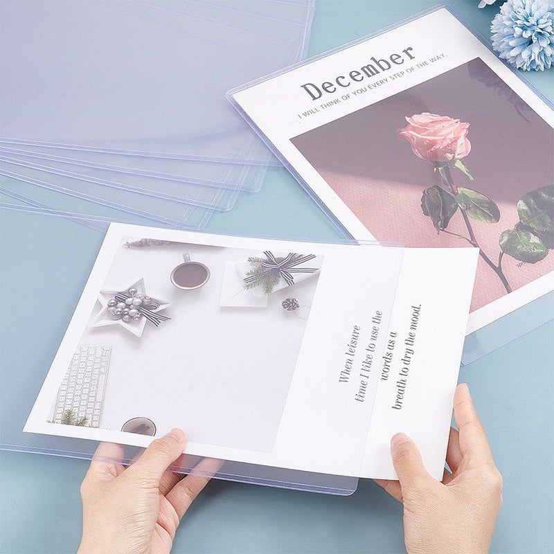 Set Of 10 Hard Clear PVC Sheet Protectors For A4 Photos Documents Magazines Newspapers Ornaments - Image 2