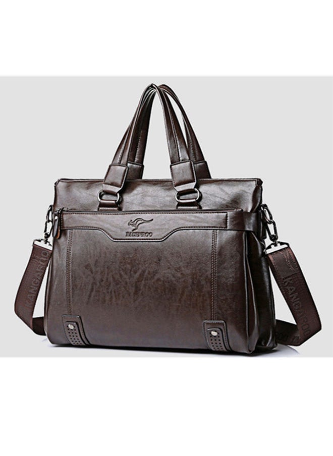 NIBEMINENT - Portable Business Travel Messenger Bag Brown - Image 1