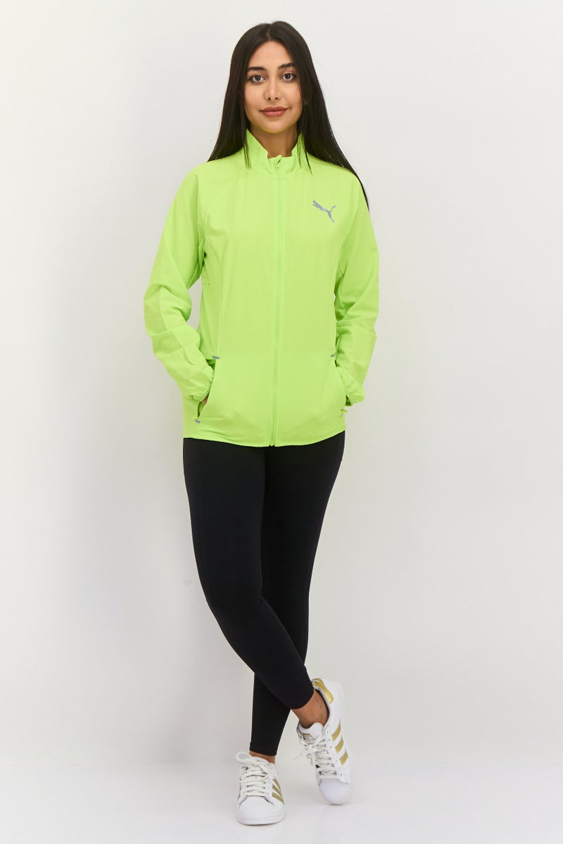 PUMA Women Sportswear Fit Long Sleeve Outdoor Jacket, Neon Light Green  - Image 4