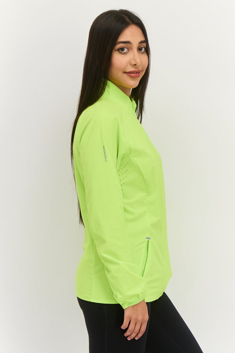 PUMA Women Sportswear Fit Long Sleeve Outdoor Jacket, Neon Light Green  - Image 2