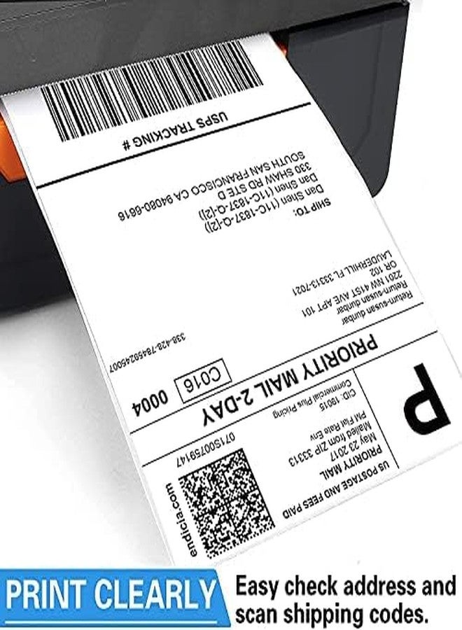 OFIXO Thermal Shipping 400 Labels Printer Sticker Roll (White, 4"x 6") “Pack of 2” for Ecommerce and Seller Flex Shipping | Compatible with TSC, Zebra & Rollo Label Printers - Image 4