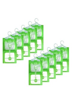 Rness Moisture Absorber Dehumidifier and Odor Eliminator Hanging Bags to Rid Damp in Closet, Safe, Cars, Wardrobes, Basement,Gym Bag, green