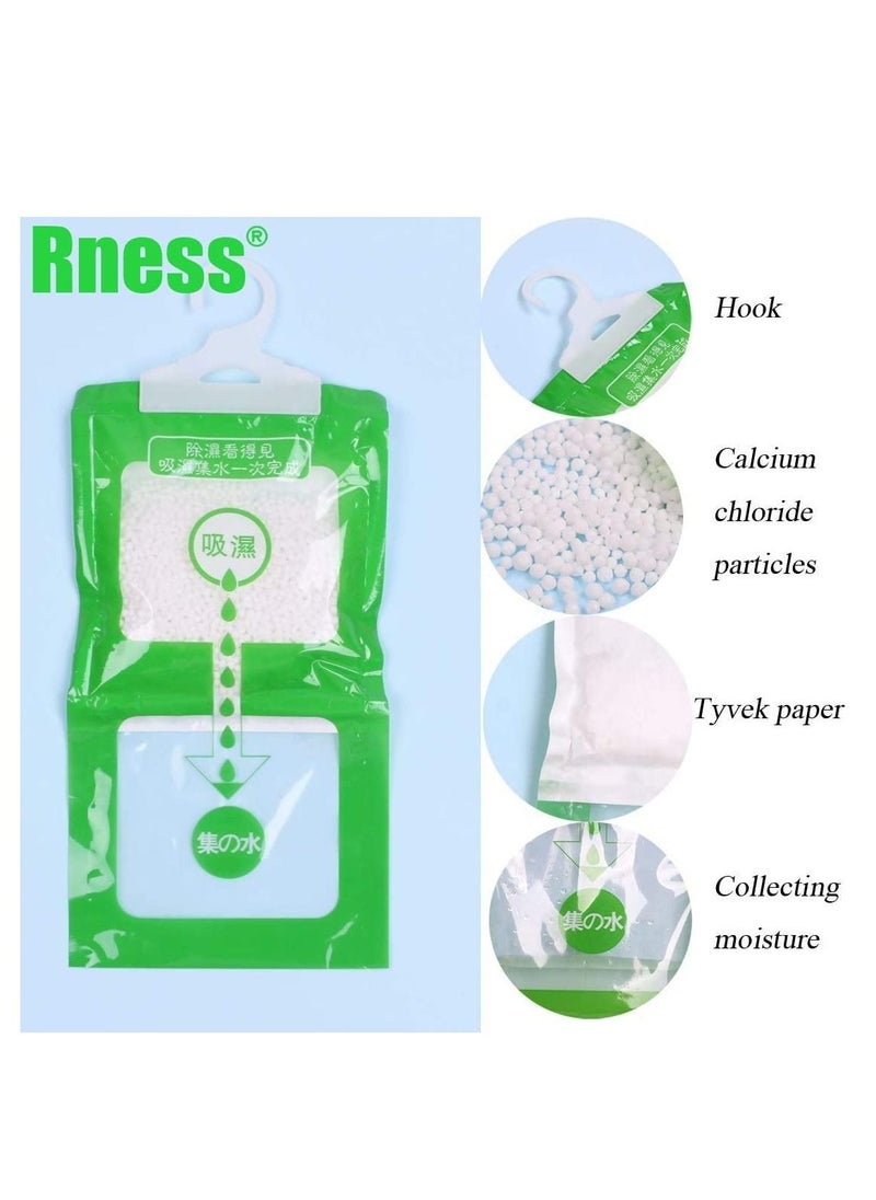Rness - Rness Moisture Absorber Dehumidifier and Odor Eliminator Hanging Bags to Rid Damp in Closet, Safe, Cars, Wardrobes, Basement,Gym Bag, green - Image 1