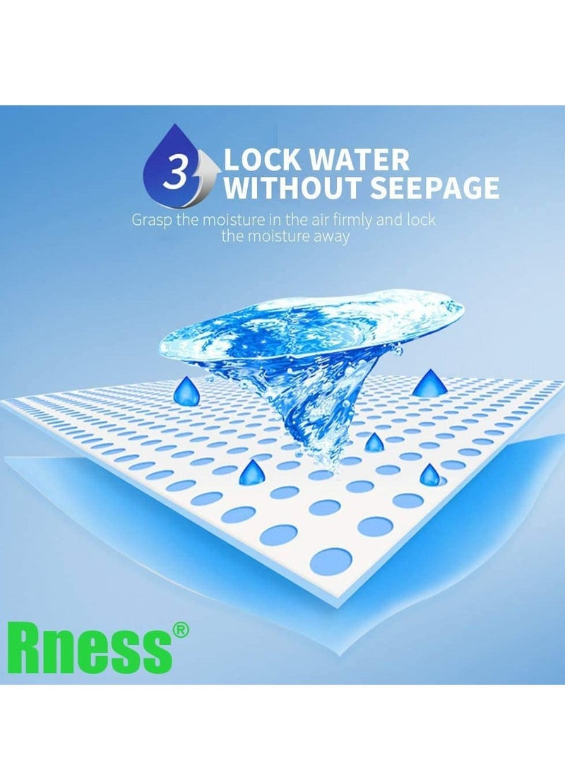 Rness - Rness Moisture Absorber Dehumidifier and Odor Eliminator Hanging Bags to Rid Damp in Closet, Safe, Cars, Wardrobes, Basement,Gym Bag, green - Image 1