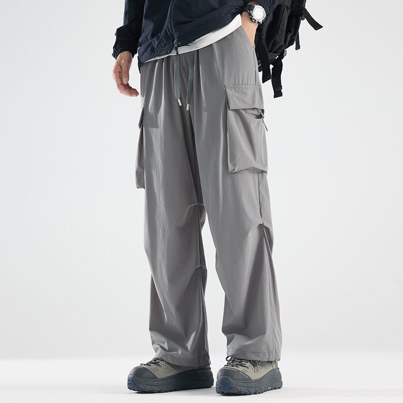 Men'S Quick-Dry Cargo Pants, Women'S American-Style High-Waisted Wide-Leg Pants, Waterproof Breathable Hiking Pants, Casual Sports Pants - Image 1