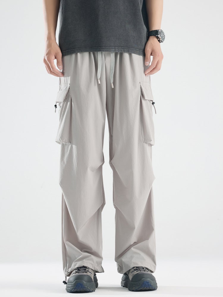 Men'S Quick-Dry Cargo Pants, Women'S American-Style High-Waisted Wide-Leg Pants, Waterproof Breathable Hiking Pants, Casual Sports Pants - Image 5