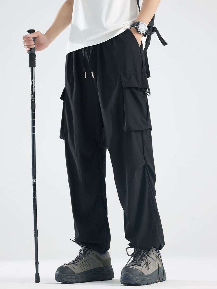 Men'S Quick-Dry Cargo Pants, Women'S American-Style High-Waisted Wide-Leg Pants, Waterproof Breathable Hiking Pants, Casual Sports Pants - Image 2