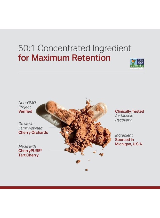 ANEW VITA كبسولات مونتمورنسي من الكرز الحامض | تركيز CherryPure 50:1 يعادل 25,000 ملغ - غني بمضادات الأكسدة والفلافونويد، مستخلص الكرز الحامض النباتي للنقرس والعضلات - 120 كبسولة نباتية - Image 3