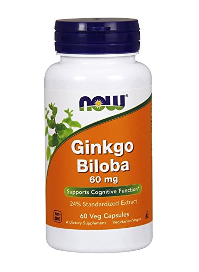now Ginko Biloba 60Mg Cap 60 Count