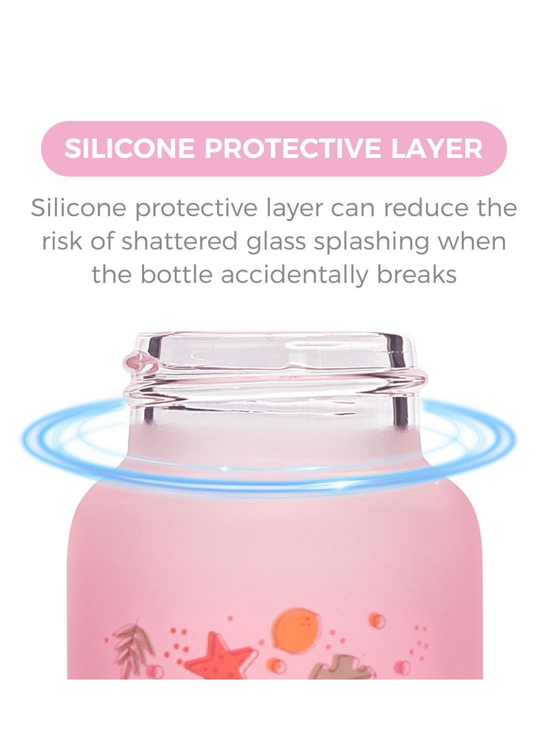 لوكو زجاجة رضاعة لوكو المصنوعة من السيليكون (زجاج من الداخل/سيليكون من الخارج)، جسم انسيابي، ملمس طبيعي، سهلة التنظيف، مقاومة للحرارة، 120 مل، +3 أشهر - Image 3