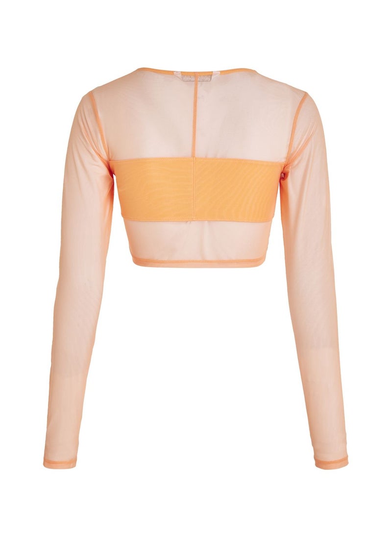 Calvin Klein Jeans - Mesh Detail Crop Top - Image 1