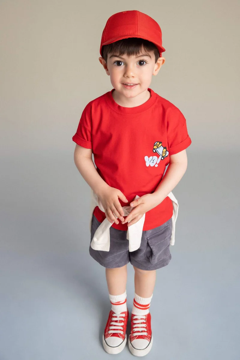 ديفاكتو Baby Boy Skateboard Print 2 Piece Set