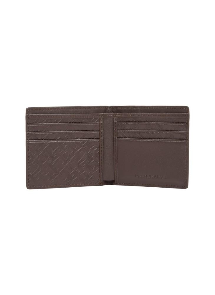 TOMMY HILFIGER - LEATHER MONOGRAM MINI CARD WALLET - Image 1