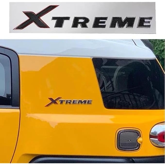rayihni 3D Preminum Xtreme For Fj Cruiser Emblem 3D Badge Nameplate Logo Replacement For Xtreme Fender Side Trunk Rear X Black - Image 4