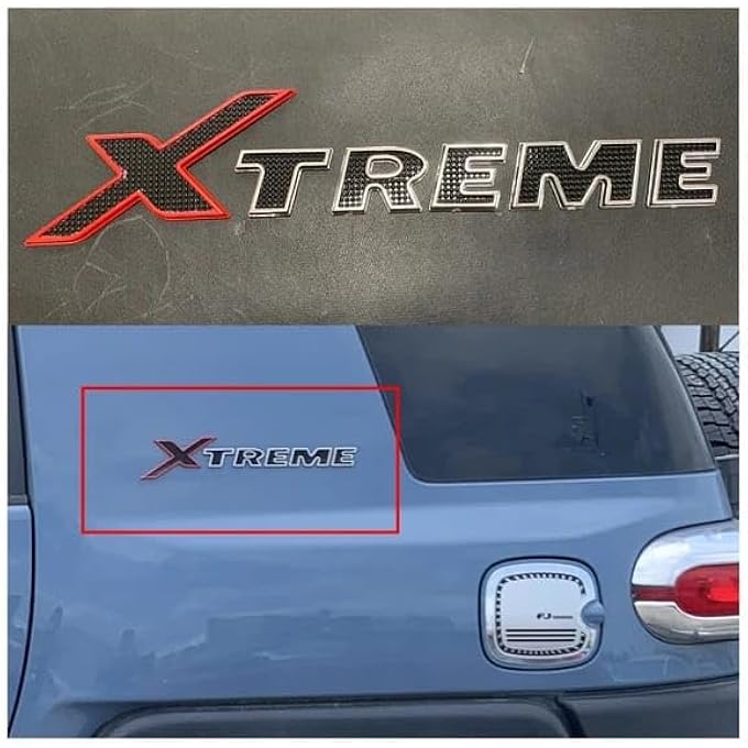 rayihni 3D Preminum Xtreme For Fj Cruiser Emblem 3D Badge Nameplate Logo Replacement For Xtreme Fender Side Trunk Rear X Black - Image 5