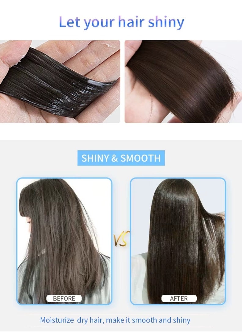 Augeas 1000ml Moisturizing and Smoothing Treatment Keratin Hair Mask Restore and Repair Damaged Hair and Prevent Hair Breakage Increase Hair Softness and Helps Hair Regrowth Keratin Creamy Hair Mask Hair Cream  - Image 5