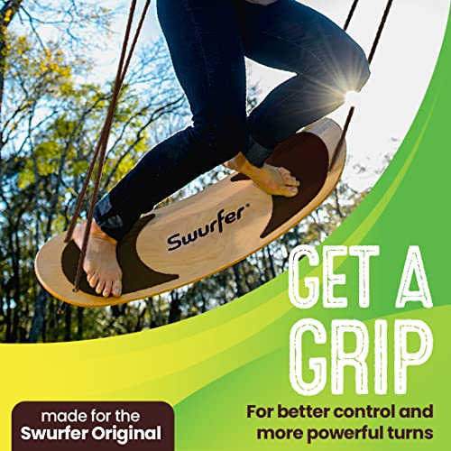 Swurfer SwurfGrip Traction Pads for Wooden Surf Swing – Comfortable Foam Grip Board Accessories, Heavy Duty Material, Brown - Image 2