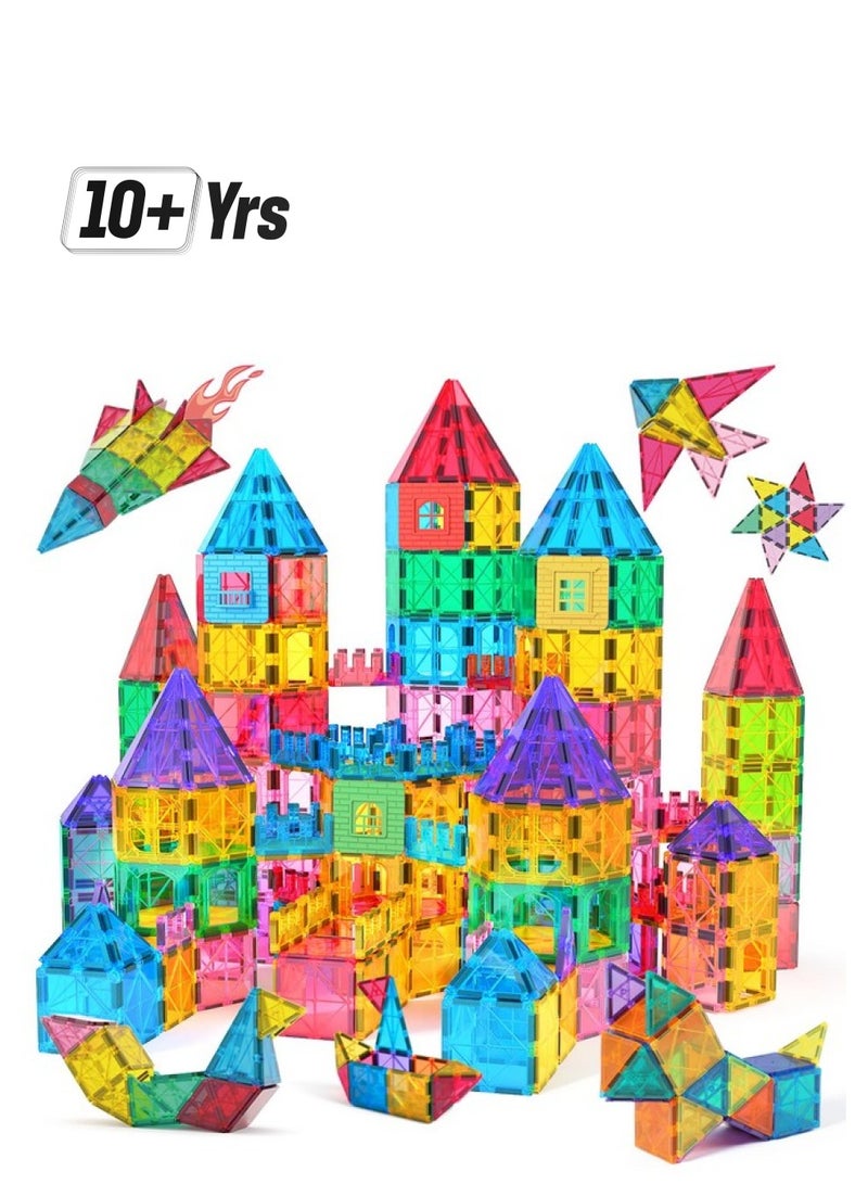 Jasonwell Magnetic Tiles Kids Magnetic Blocks Building Sets 3D Magnet Tile Building Blocks Magna Construction Educational Stem Toys Gifts For Toddlers Boys Girls 3 4 5 6 7 8 9 10 + Year Old  - Image 1