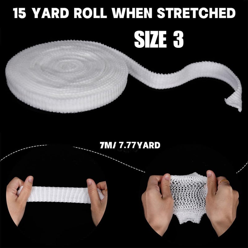 LINXIU Tubular Bandage Elastic Net Wound Dressing Retainer Stretch Elastic Gauze Bandages for Adults Small Wrist Forearm Elbow Kids Leg 098 Inch x 765 Yard - Image 2