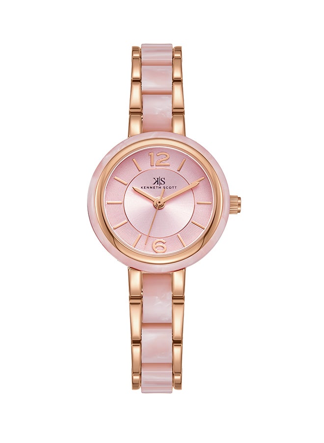 KENNETH SCOTT Women's Alloy and Acetate Plastic Analog Watch K24501-RCPP - 26.5 mm  - Image 1