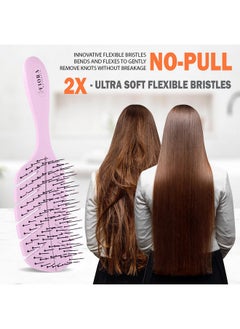 Fiora Naturals Detangler Brush by Fiora Naturals - 100% Bio-Friendly Detangling brush w/Ultra-Soft Bristles - Glide Through Tangles with Ease - For Curly, Fine, Black Natural, Women, Men, Kids - Dry and Wet Hair  - Image 2
