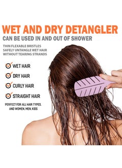 Fiora Naturals Detangler Brush by Fiora Naturals - 100% Bio-Friendly Detangling brush w/Ultra-Soft Bristles - Glide Through Tangles with Ease - For Curly, Fine, Black Natural, Women, Men, Kids - Dry and Wet Hair  - Image 4