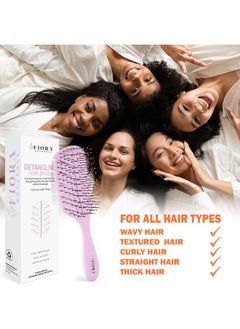 Fiora Naturals Detangler Brush by Fiora Naturals - 100% Bio-Friendly Detangling brush w/Ultra-Soft Bristles - Glide Through Tangles with Ease - For Curly, Fine, Black Natural, Women, Men, Kids - Dry and Wet Hair  - Image 5
