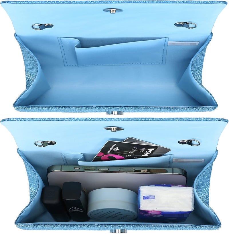 Outrip Women's Evening Bag Clutch Purse Glitter Party Wedding Handbag with Chain - Image 2