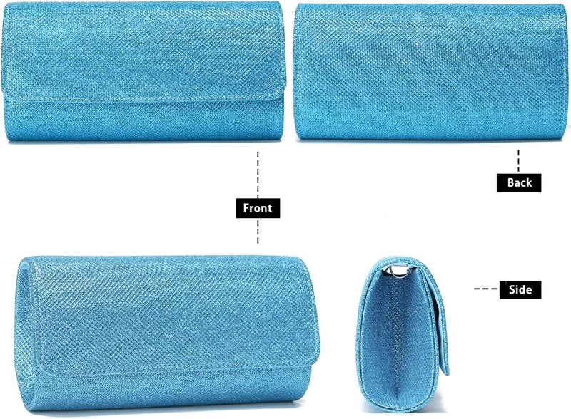 Outrip Women's Evening Bag Clutch Purse Glitter Party Wedding Handbag with Chain - Image 3