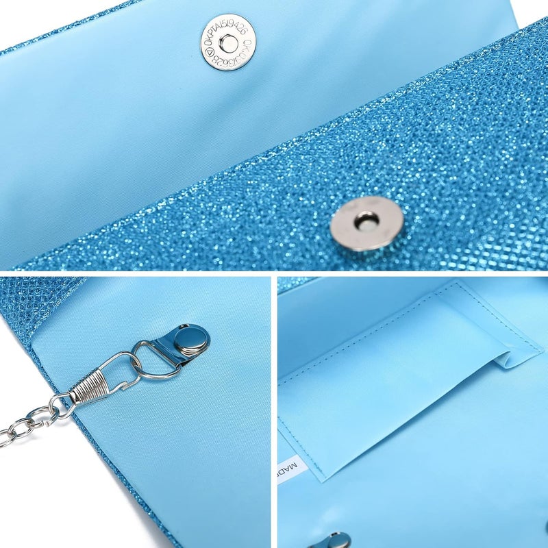 Outrip Women's Evening Bag Clutch Purse Glitter Party Wedding Handbag with Chain - Image 5