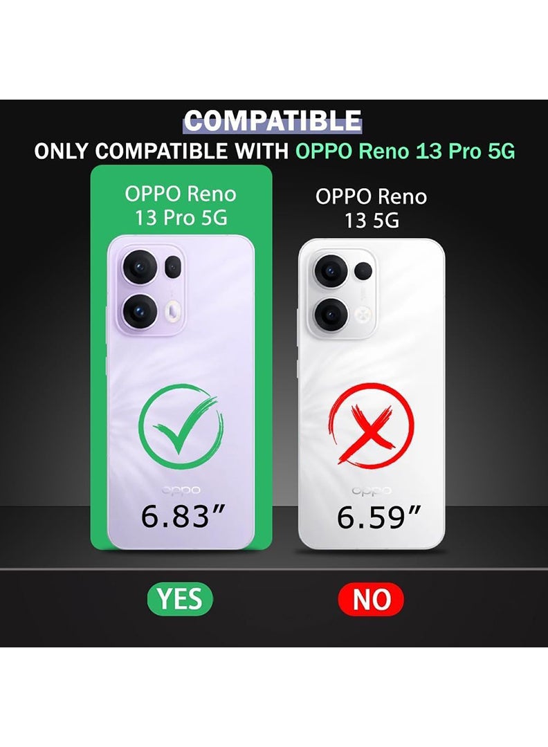 Case Up Case For Oppo Reno 13 Pro 5G Crystal Clear Tactical Back Cover Case With 360 Degree Protection, Shockproof Bumper Protective Phone Cover, Anti-Scratch Hard PC Back (Clear) - Image 2