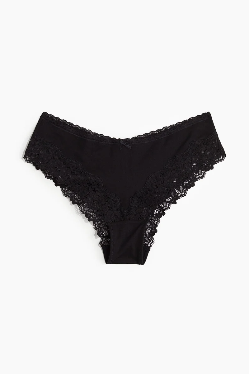 H&M 3-pack cotton and lace hipster briefs