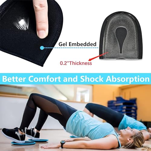 SWOPPLY Gel Heel cups Silicon Heel Pad for Heel Ankle Pain Plantar fasciitis Tendinitis Heel Spurs Heel Pain Cracked Heel Shoe Support Pad for Men and Women Shock Cushion Pad for Heels Cushion Heel - Image 4