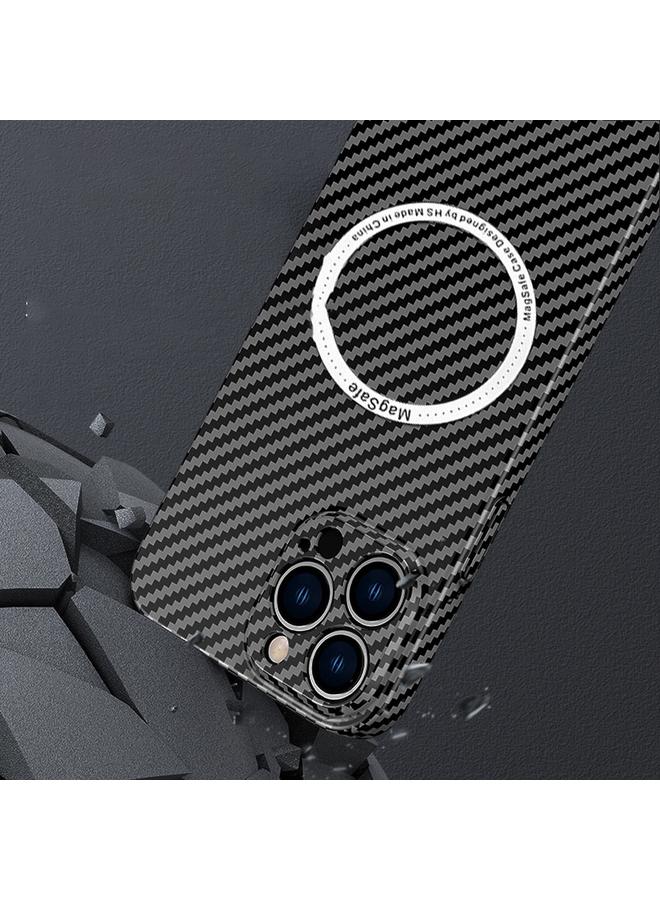 S-TOP Case For iPhone 14 Carbon Fiber Texture MagSafe Magnetic Phone Case - Image 4