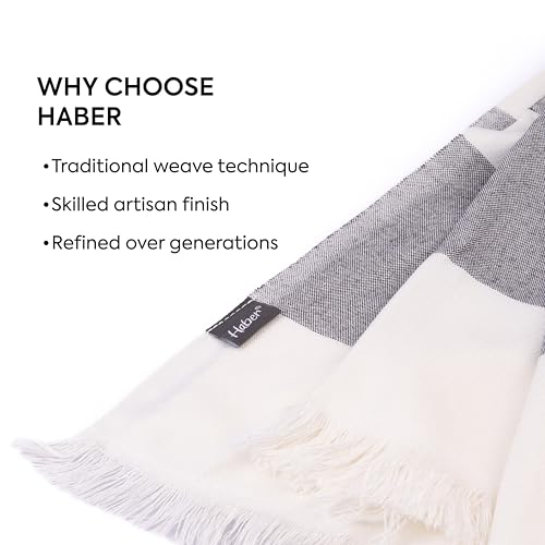HABER 100% Bamboo Large Bath Towel Ultra Soft, Light Weight, & Quick Dry Towel for Bath, Travel, Gym, Beach, Pool, and Yoga | 76 X 152 cms (Pebble Grey) - Image 2